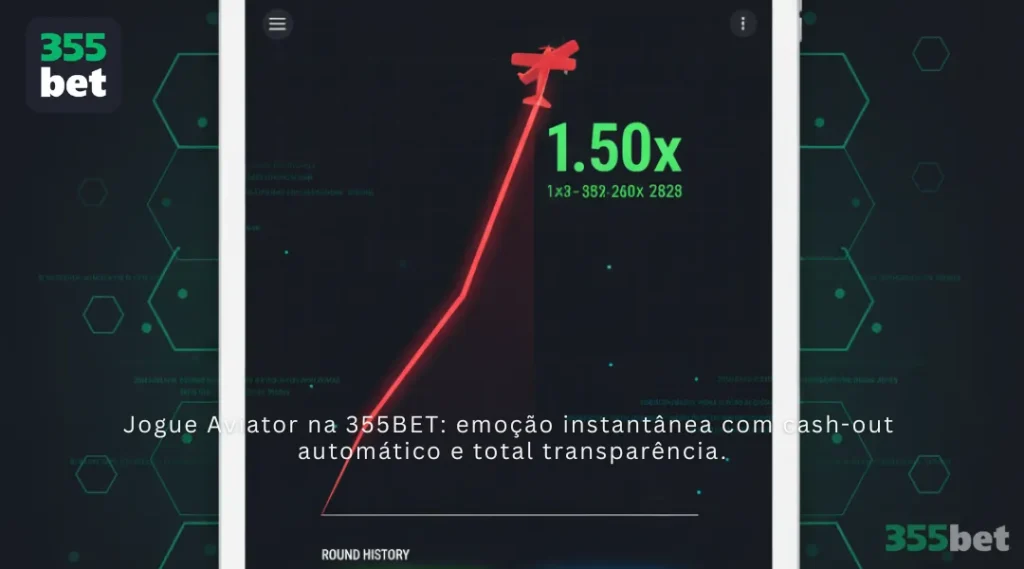 Jogue Aviator na 355BET: emoção instantânea com cash-out
automático e total transparência.
