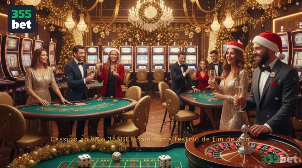 Cassino ao vivo 355BET com clima festivo de fim de ano