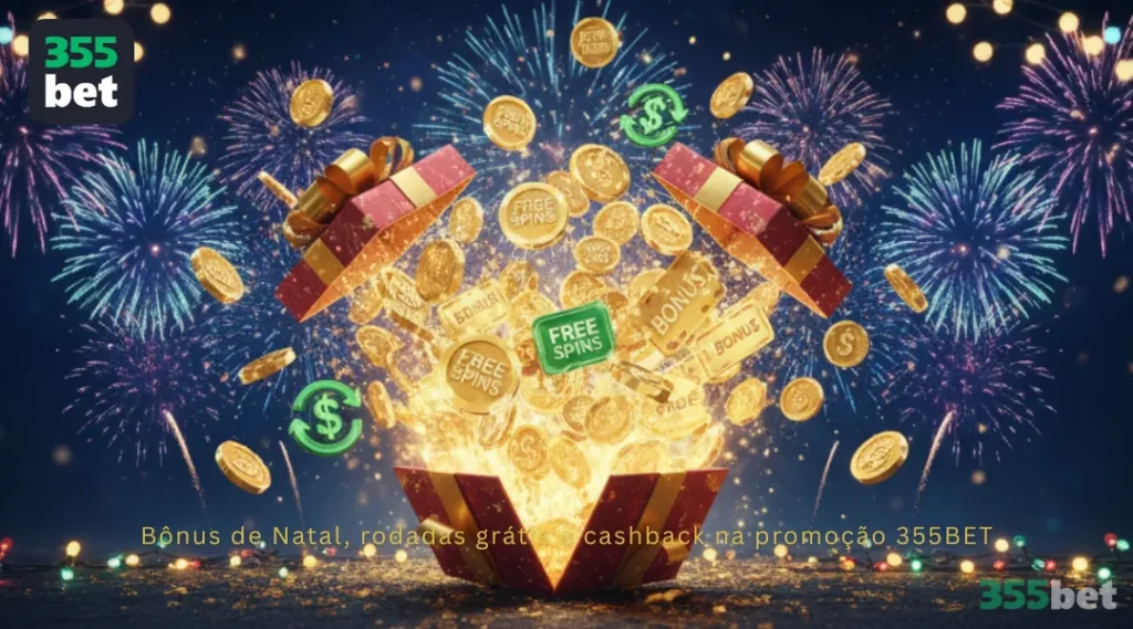 Bônus de Natal, rodadas grátis e cashback na promoção 355BET