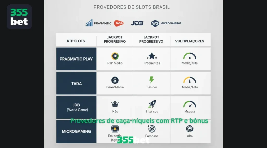 Provedores de caça-níqueis com RTP e bônus
