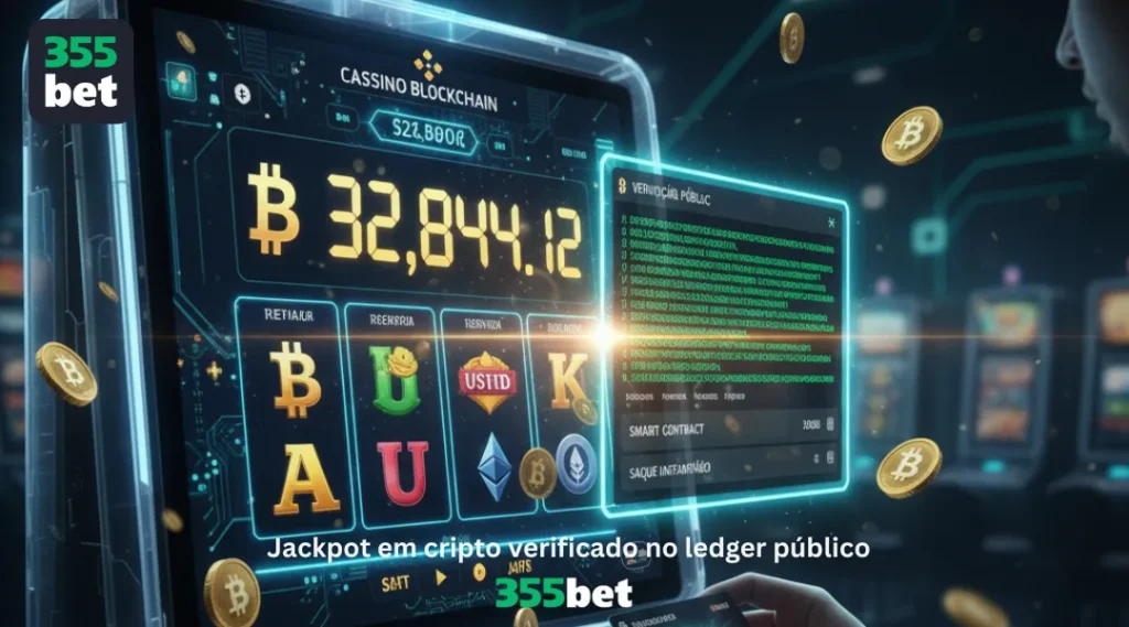Jackpot em cripto verificado no ledger público
