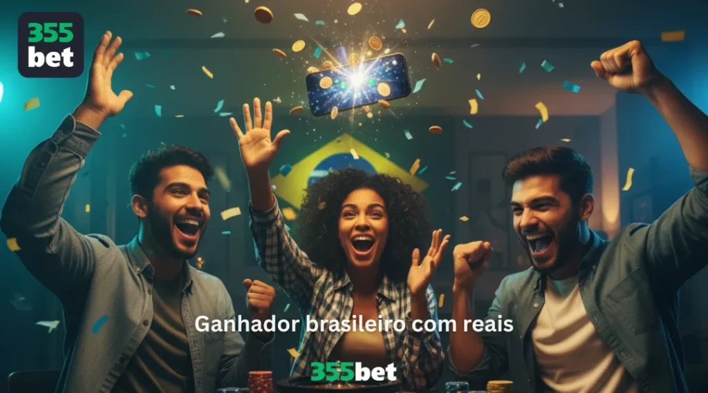 Ganhador brasileiro com reais