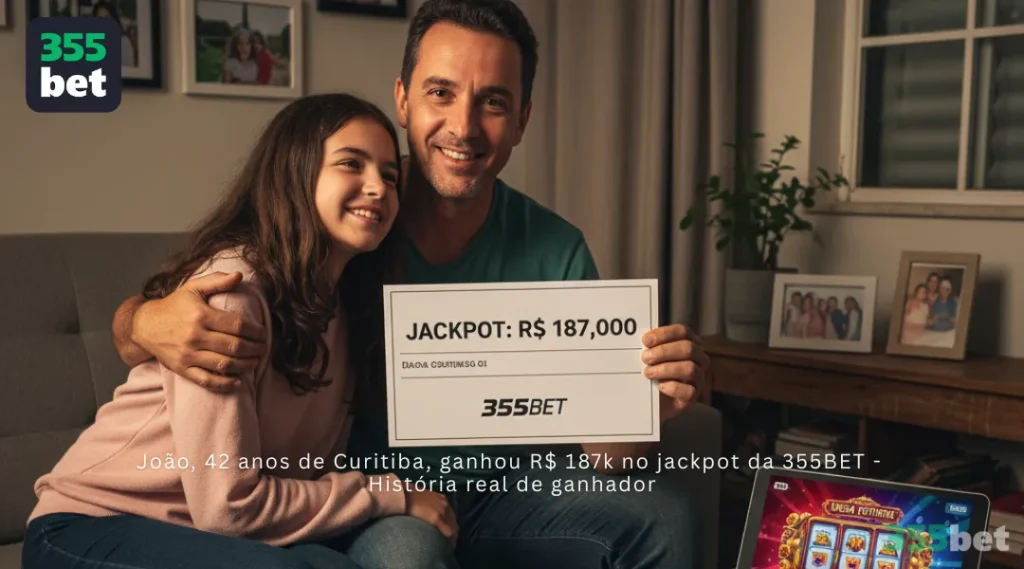 João, 42 anos de Curitiba, ganhou R$ 187k no jackpot da 355BET -
História real de ganhador