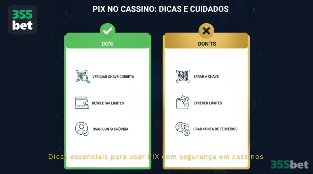 Dicas essenciais para usar PIX com segurança em cassinos