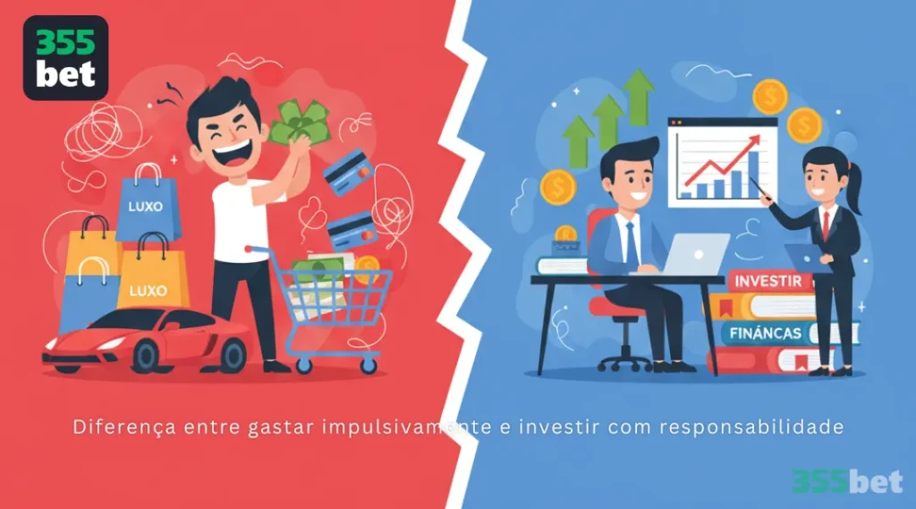 Diferença entre gastar impulsivamente e investir com responsabilidade
