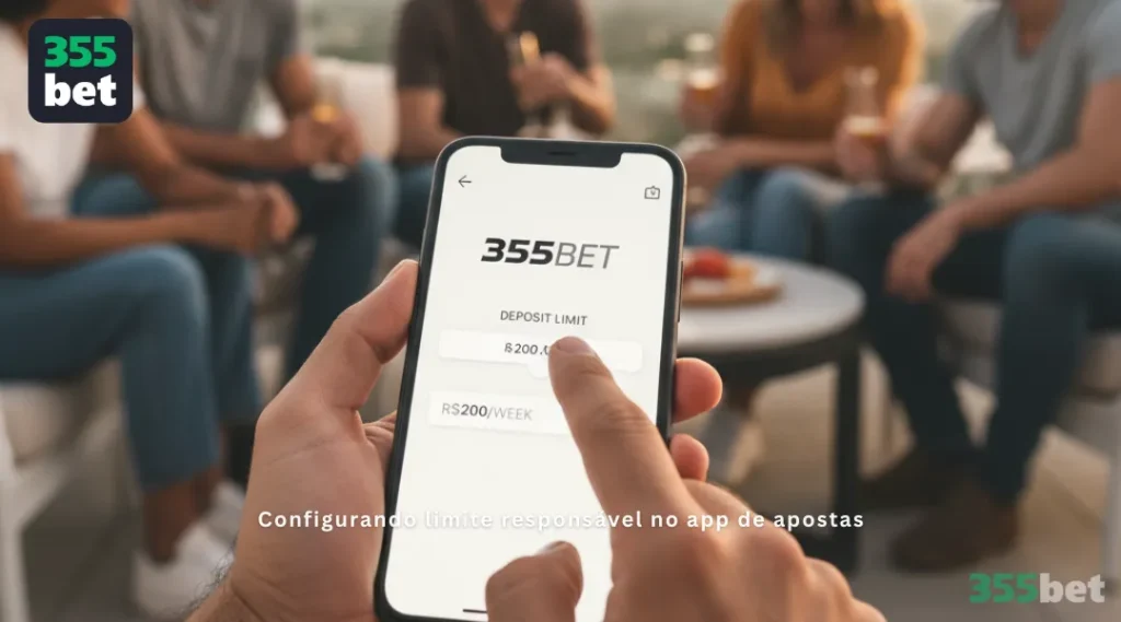 Configurando limite responsável no app de apostas