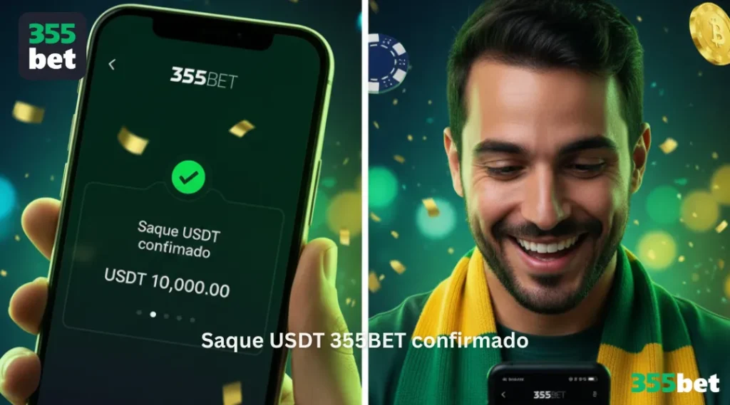 Saque USDT 355BET confirmado
