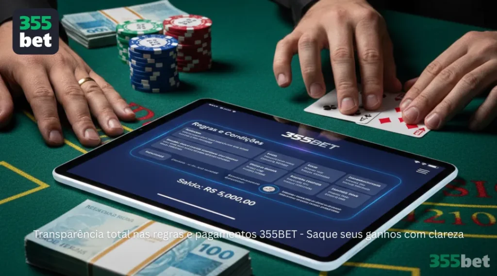 Transparência total nas regras e pagamentos 355BET - Saque seus ganhos com clareza
